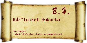 Bölcskei Huberta névjegykártya